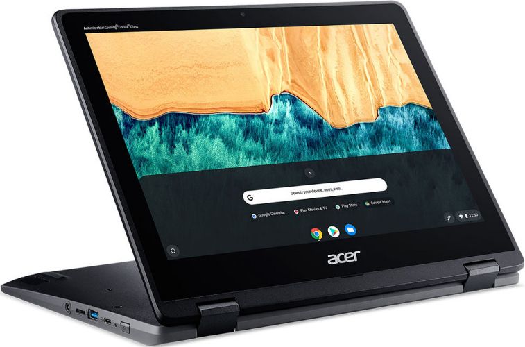 Acer Chromebook Spin 512 R851TN 2-in-1 Laptop 12" - Shale Black - Intel Celeron N4120 1.1GHz - 4GB RAM - 32GB