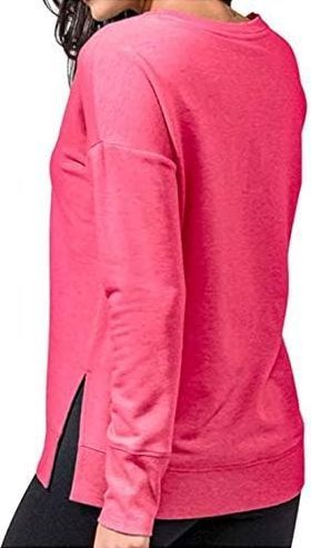 Active Life Women's Side Slit Modal Top (Large) - Pink Heather