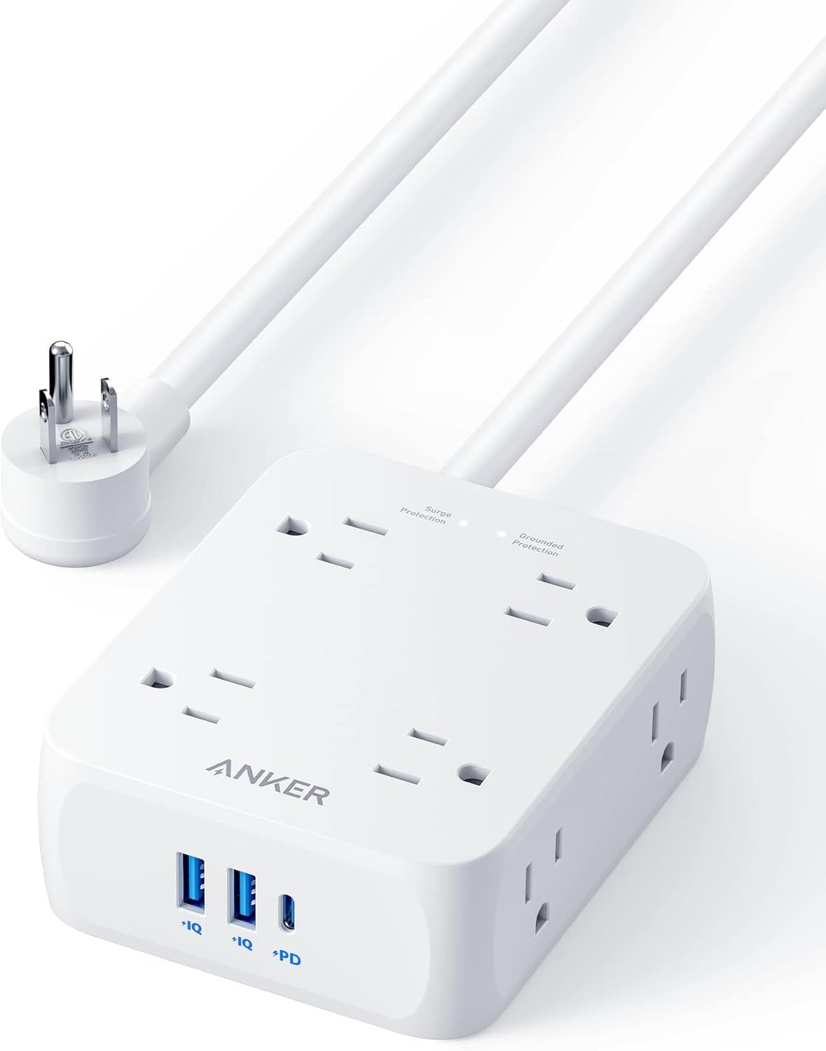 Anker 341 USB Power Strip 5ft | A9183 - White - Very Good