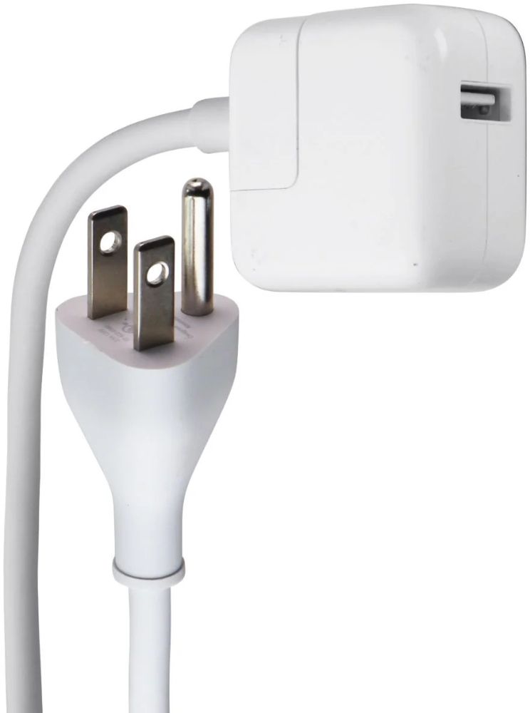 Apple 12W USB Wall Charger with (6-ft) 3-Prong Power Cord - White