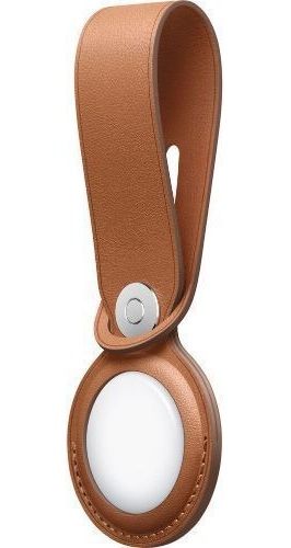 Apple Leather Loop Case For AirTag - Saddle Brown