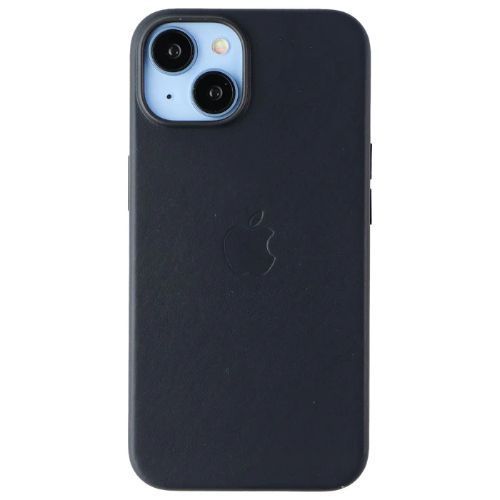 Apple Leather Case with MagSafe for iPhone 14 - Midnight