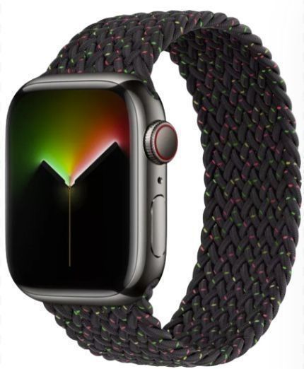 Apple Watch Braided Solo Loop (45mm) - Black Unity - Size 11