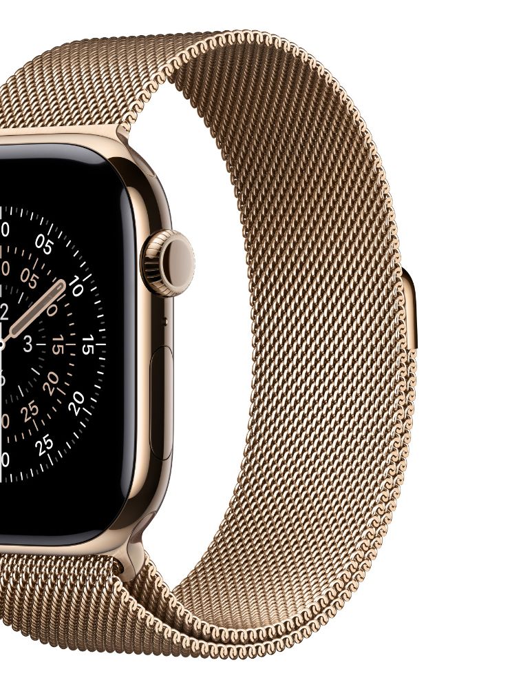 Apple Watch Milanese Loop Band (46mm) - Gold - Medium/Large Size