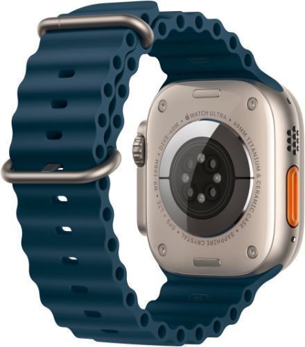 Apple Watch Ultra 2 (Cellular + GPS) - 64GB - 49mm - Titanium Titanium Case with Blue Rubber Ocean Band - One Size