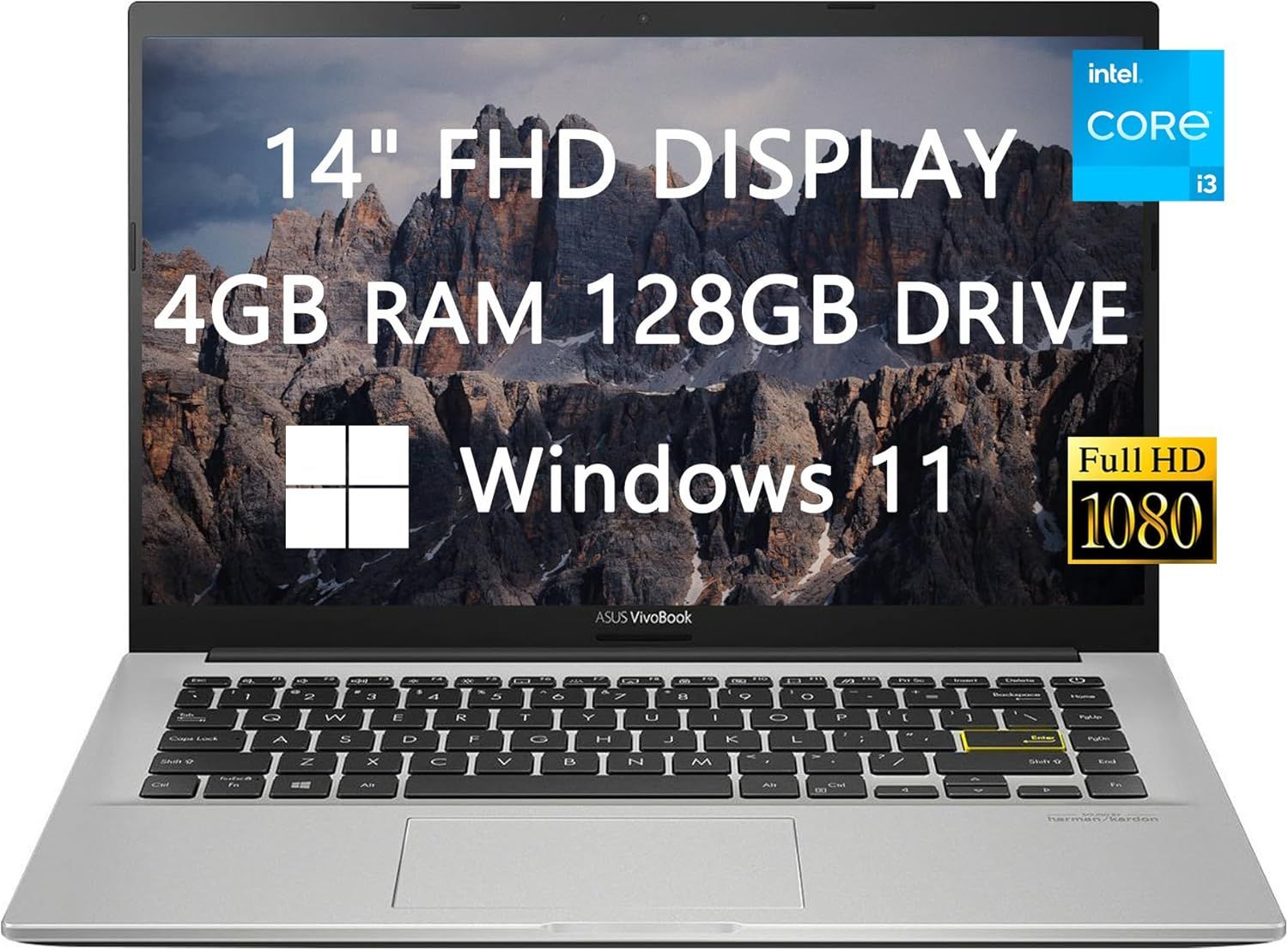Asus Vivobook 14 X413JA Laptop 14" - White - Intel Core i3-1005G1 1.2GHz - 128GB RAM - 4GB