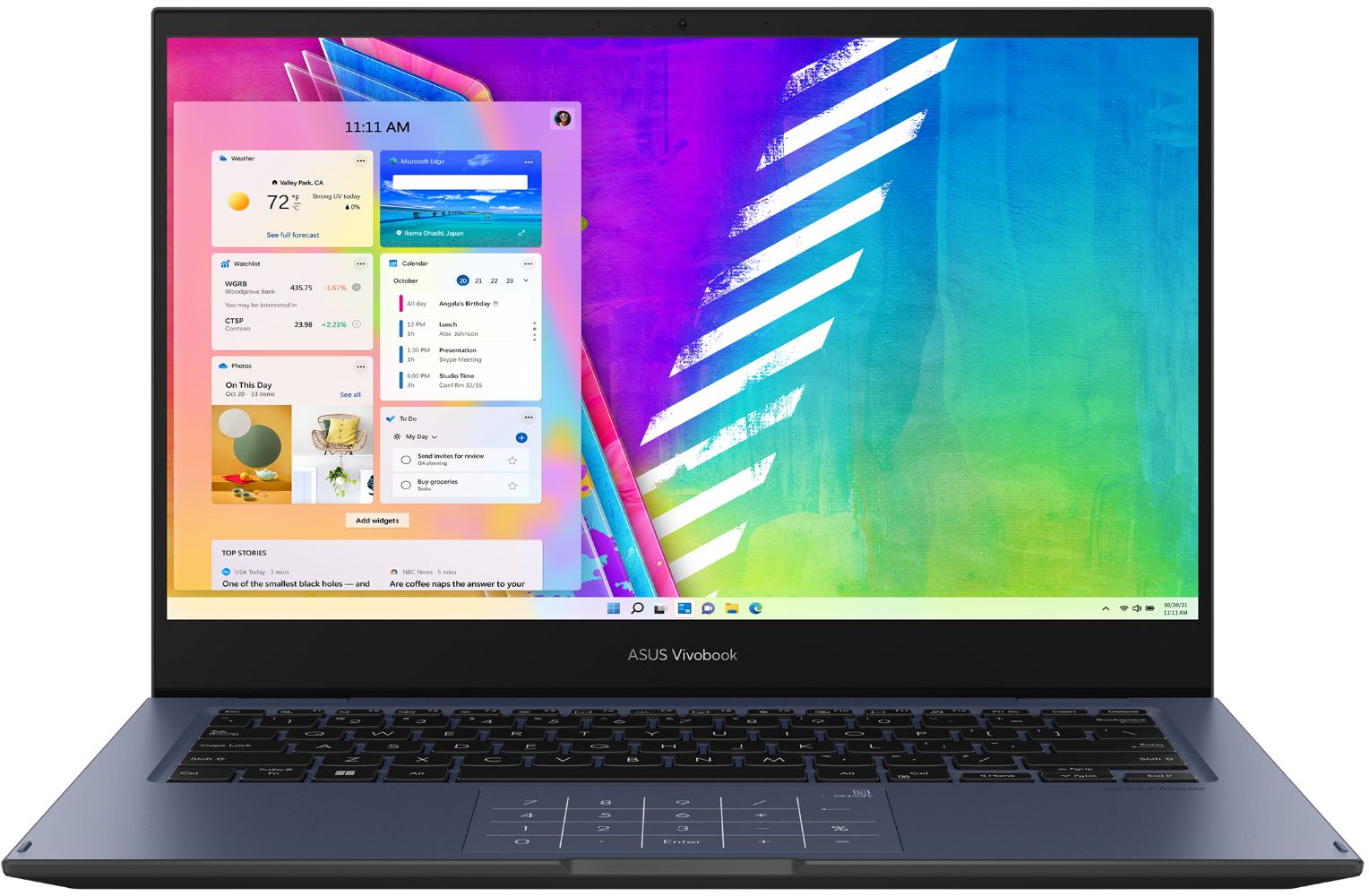 ASUS Vivobook Go 14 Flip (J1400KA) Laptop 14" - Quiet Blue - Intel Celeron N4500  1.1GHz - 4GB RAM - 128GB
