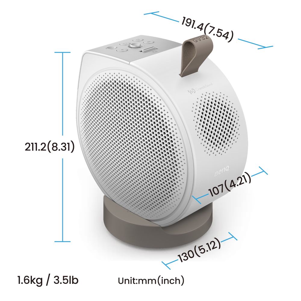 BenQ GV32 1080p 500lm BenQ Ceiling Projector - White