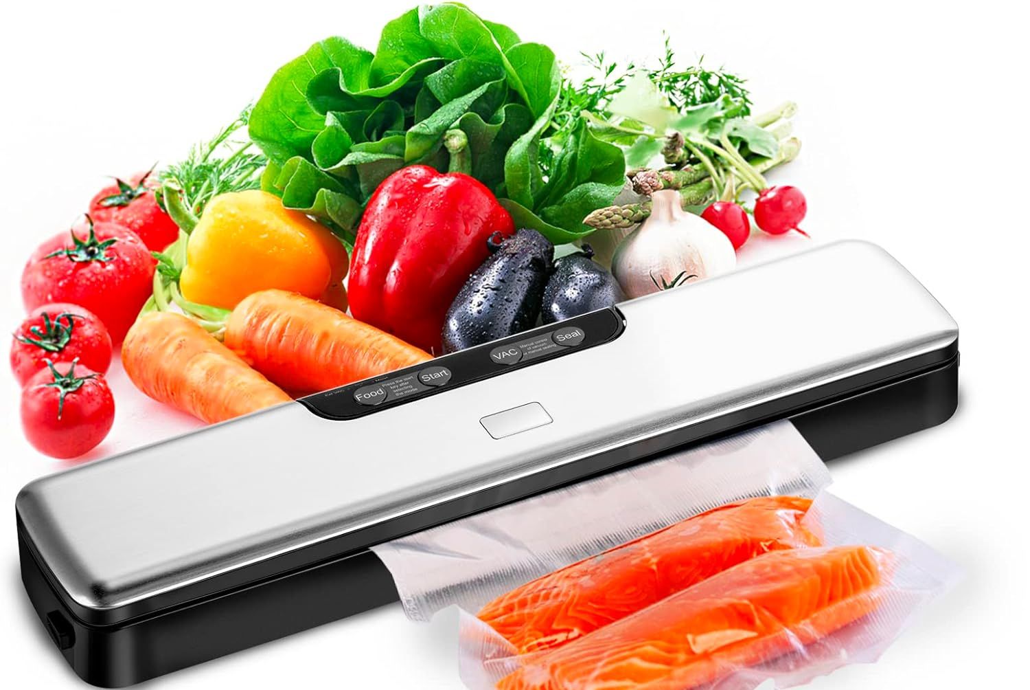 BEYUAM 5-in-1 Food Vacuum Sealer Machine - Silver