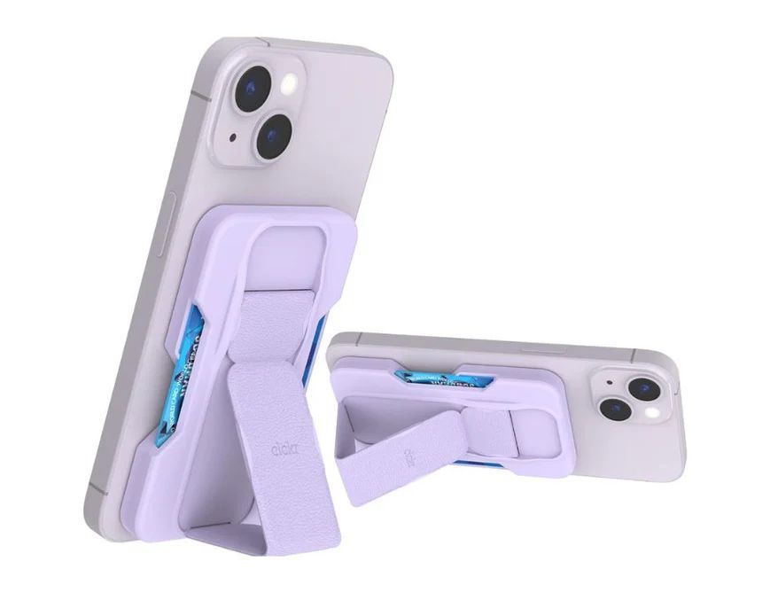 Clckr Magsafe Wallet Stand & Grip - Purple
