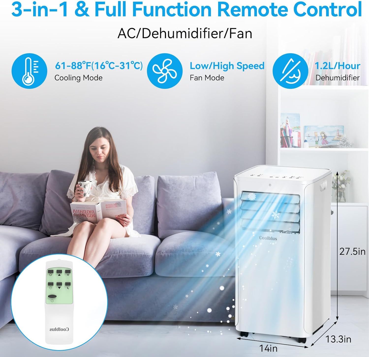 Coolblus A016B Portable Air Conditioner - White