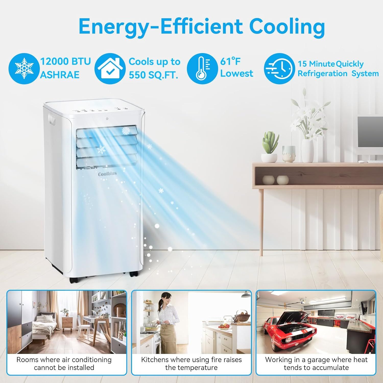 Coolblus A016B Portable Air Conditioner - White