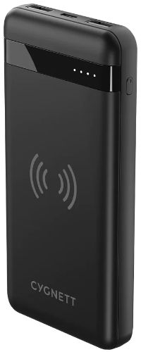 Cygnett ChargeUp Swift 10K mAh Wireless Power Bank - Black