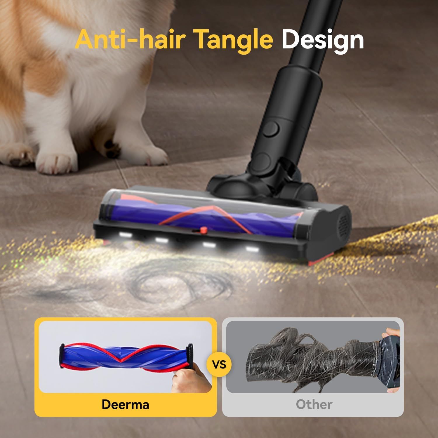 Deerma Cordless Vacuum Cleaner DEM-T50Station - Black/Red