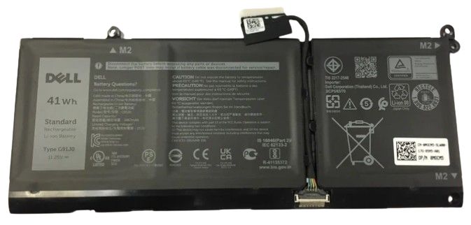 Dell 41WH 3467mAh Battery Replacement - Black