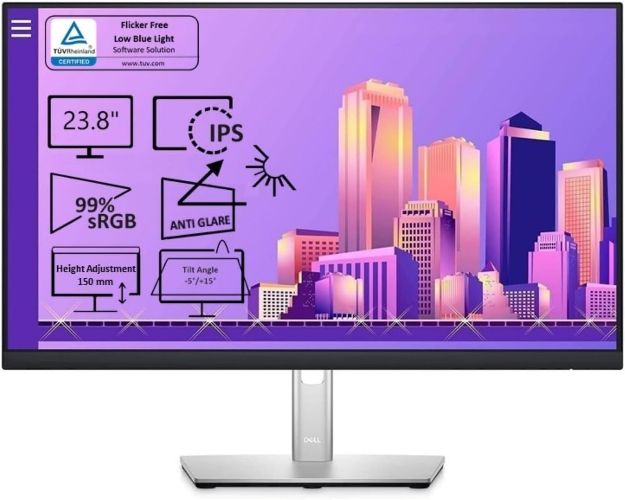 Dell P2422H Monitor 24" - Black - 24 Inch