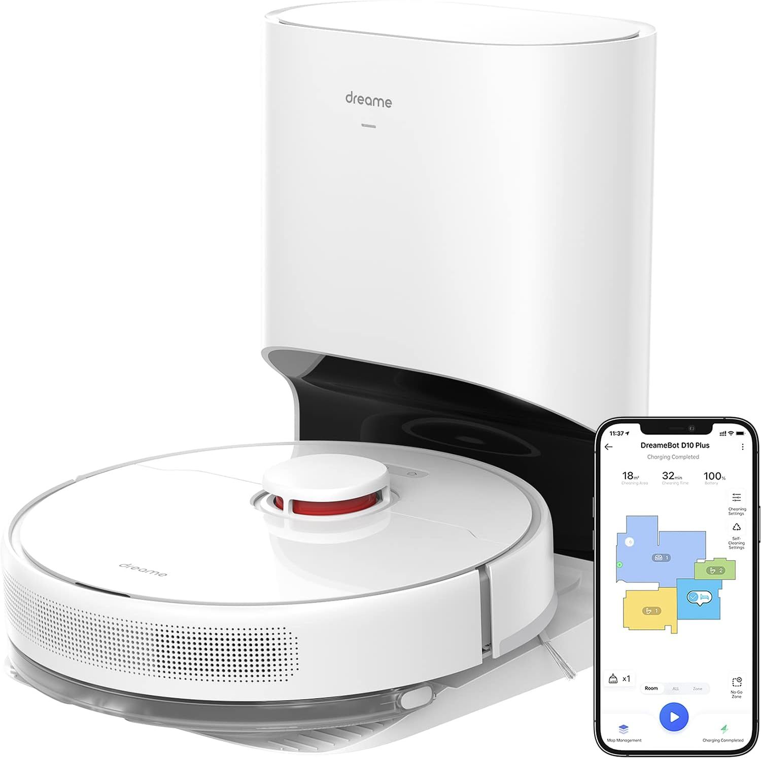 Dreame D10 Plus Robot Vacuum Cleaners - White