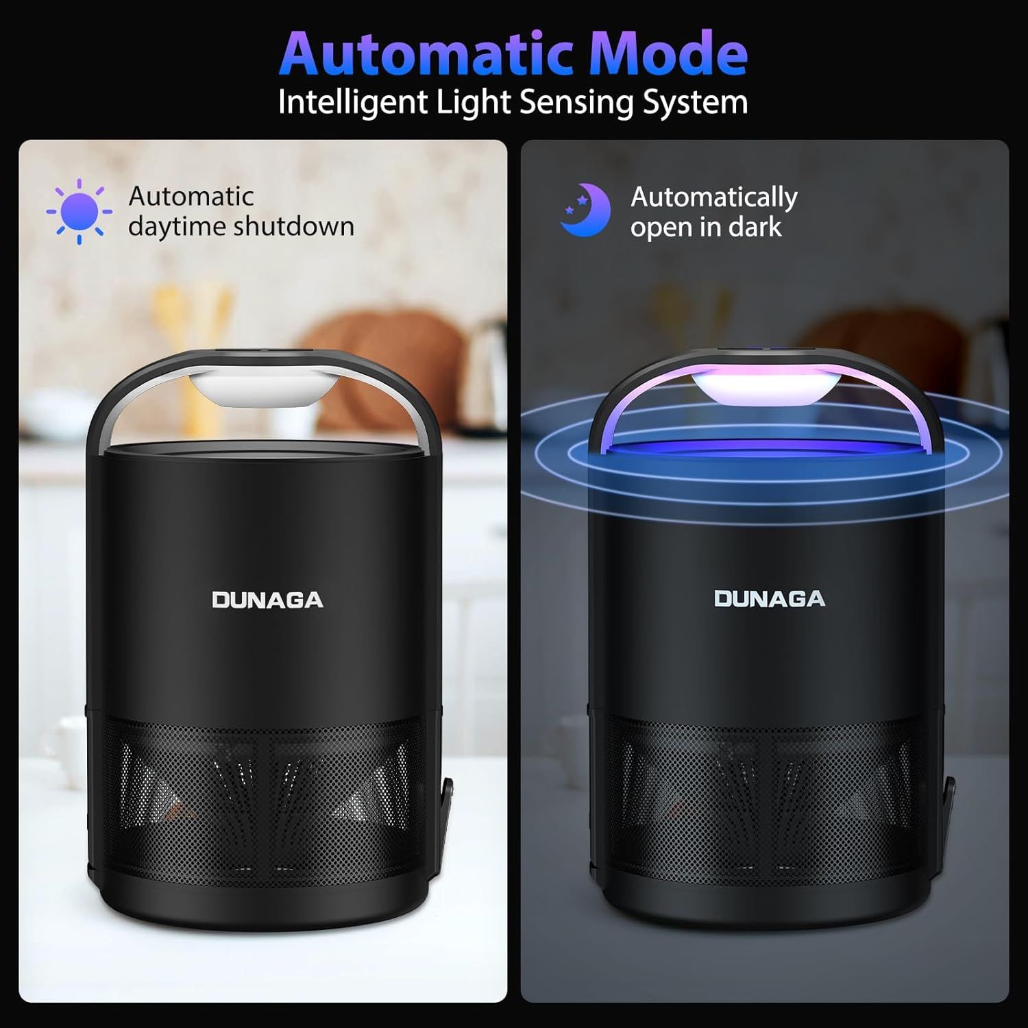 Dunaga Zap T360 Pro Automatic Fruit Fly Trap - Black