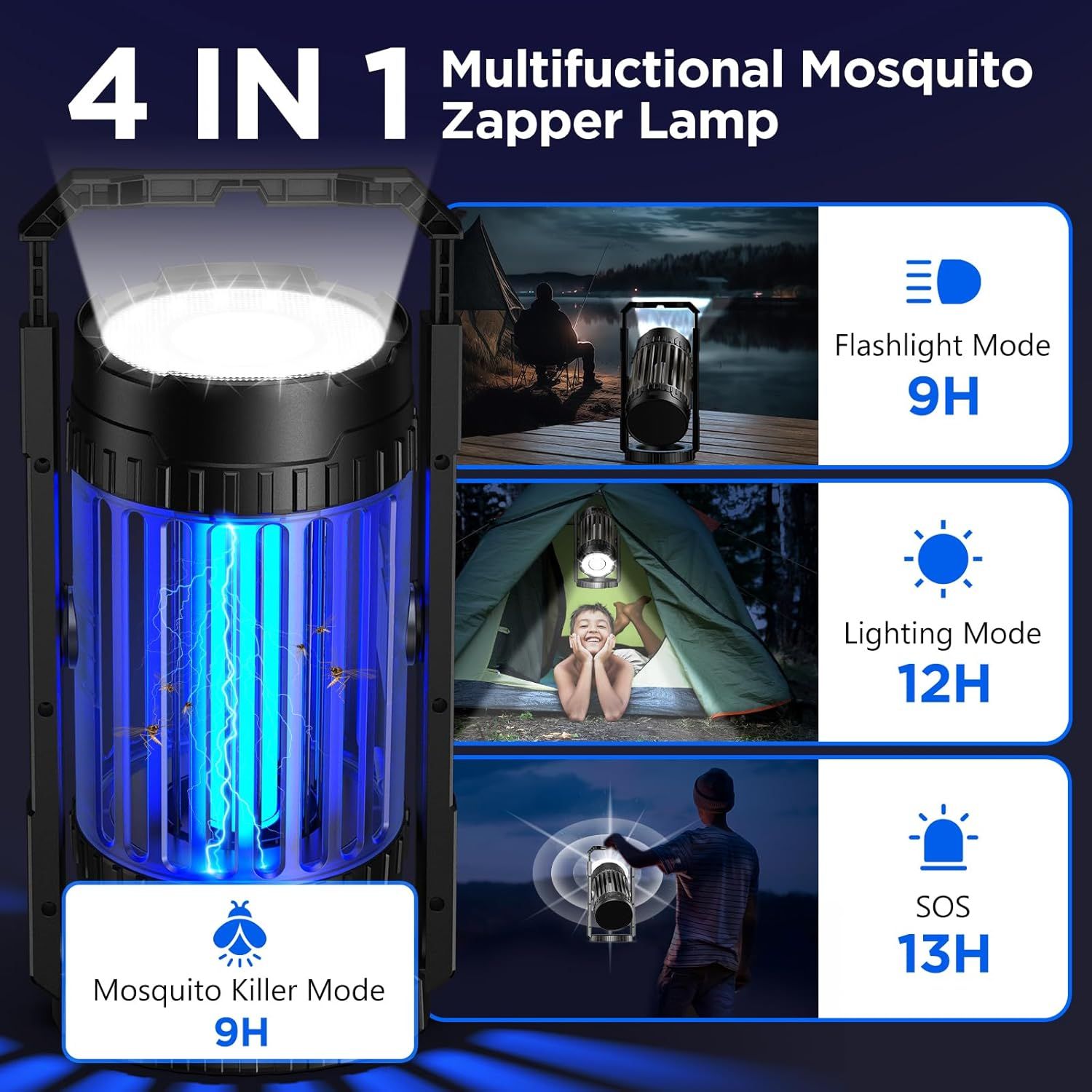 Evolpol Solar Insect Bug Zapper - Black