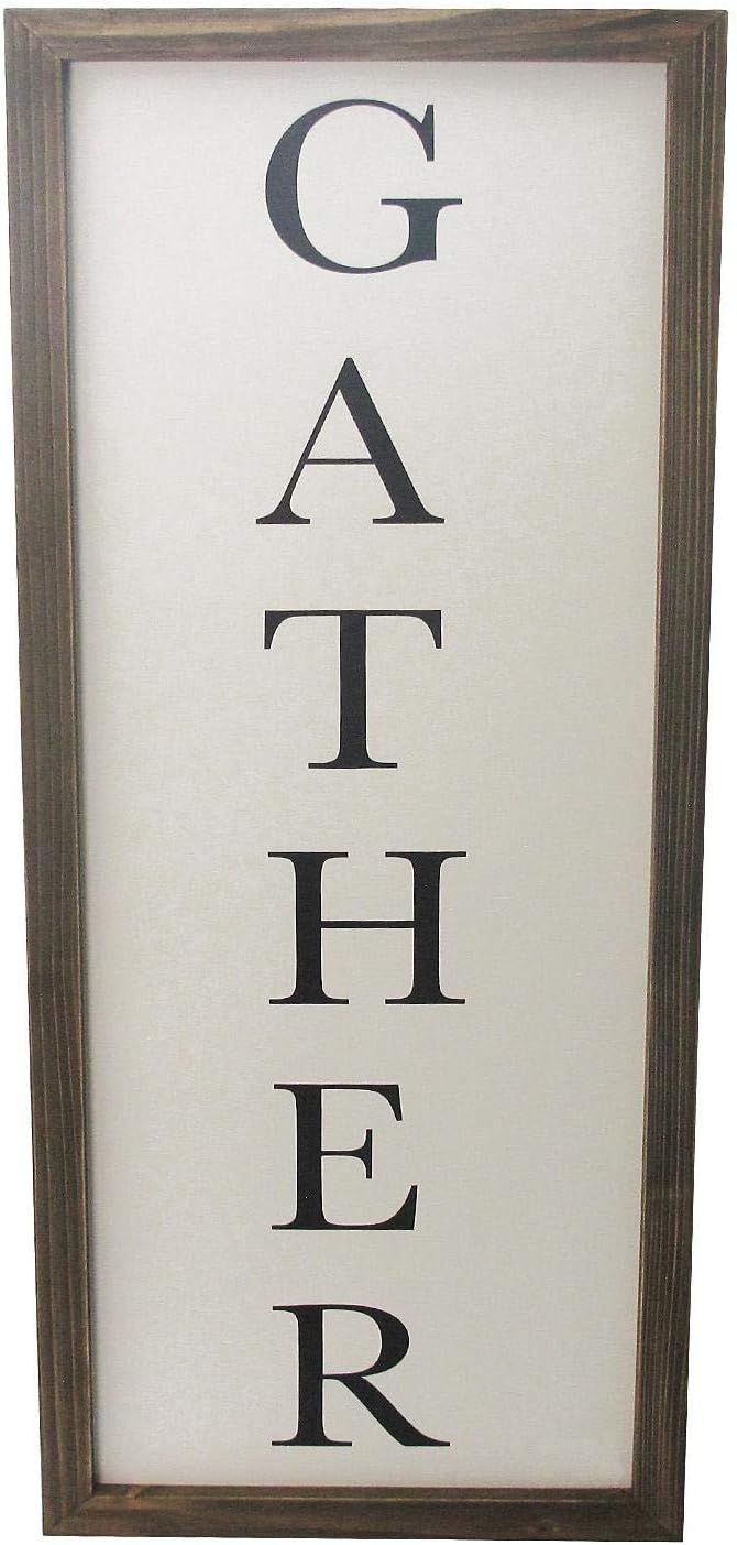 Farmhouse 36" Wall Sign (Gather) - Brown