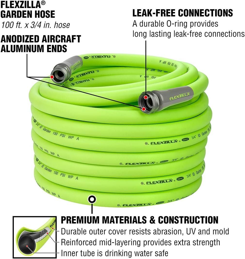Flexzilla HFZG6100YW-E Garden Hose - Green