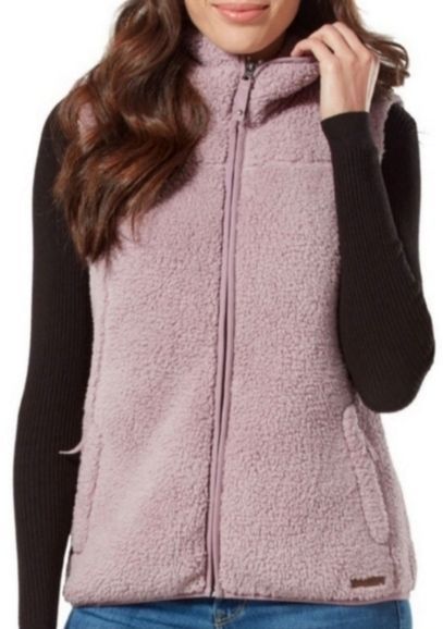 Free Country Women's Plush Vest M - Dusty Rosewood