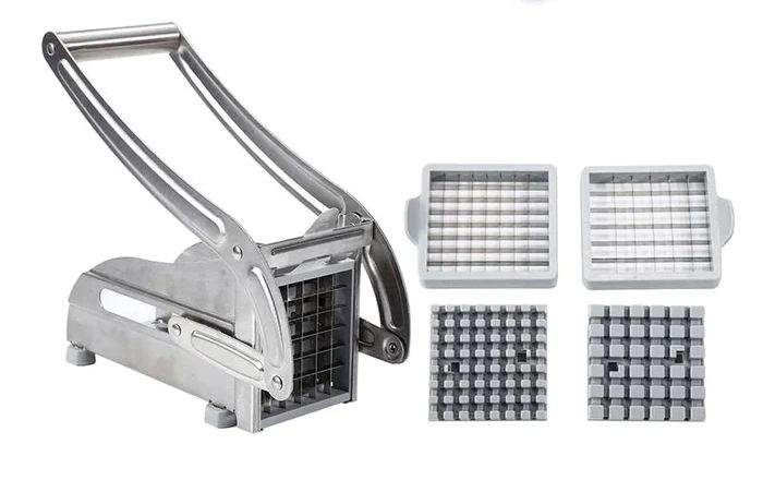 Generic 2-Blade French Fry Potato Cutter - Stainless Steel