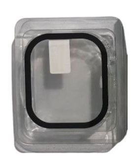 Generic Glass Case for Apple Watch 45mm - Clear/Black