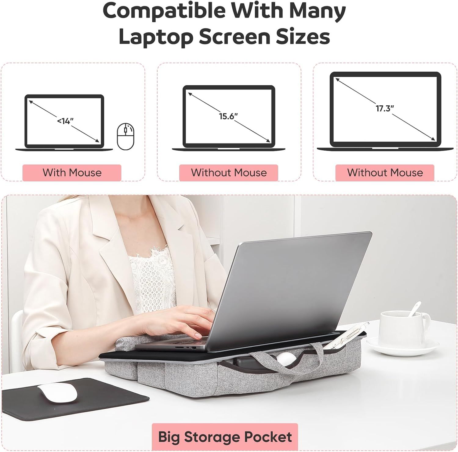 Gipshot Adjustable Laptop Lap Desk - Gray