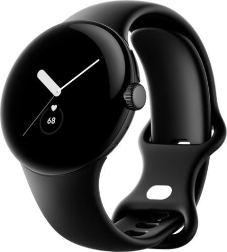 Google Pixel Watch 1 (Bluetooth + LTE) - 32GB - 30.4mm - Matte Black Stainless Steel Case with Obsidian Fluoroelastomer Active Band