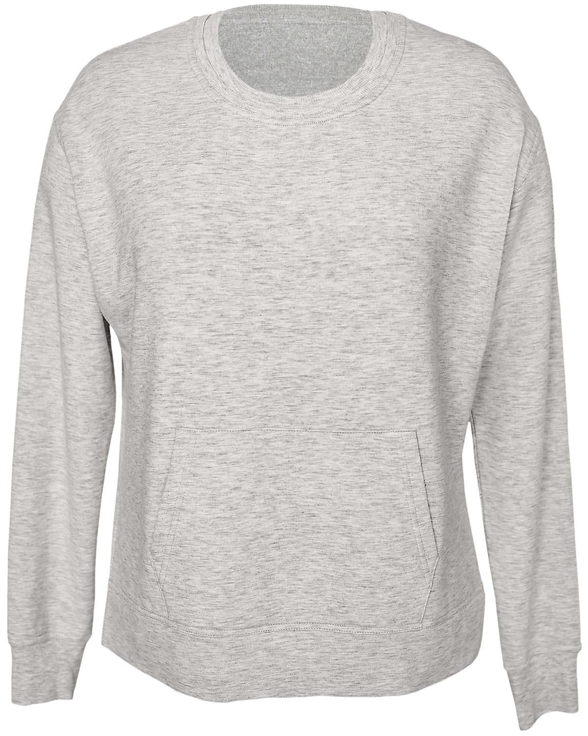 GreenTea Soft & Yummy Women's Top L - Pearl Heather