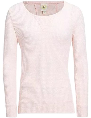 GreenTea Women's Brushed Waffle Top XXL - Light Pink