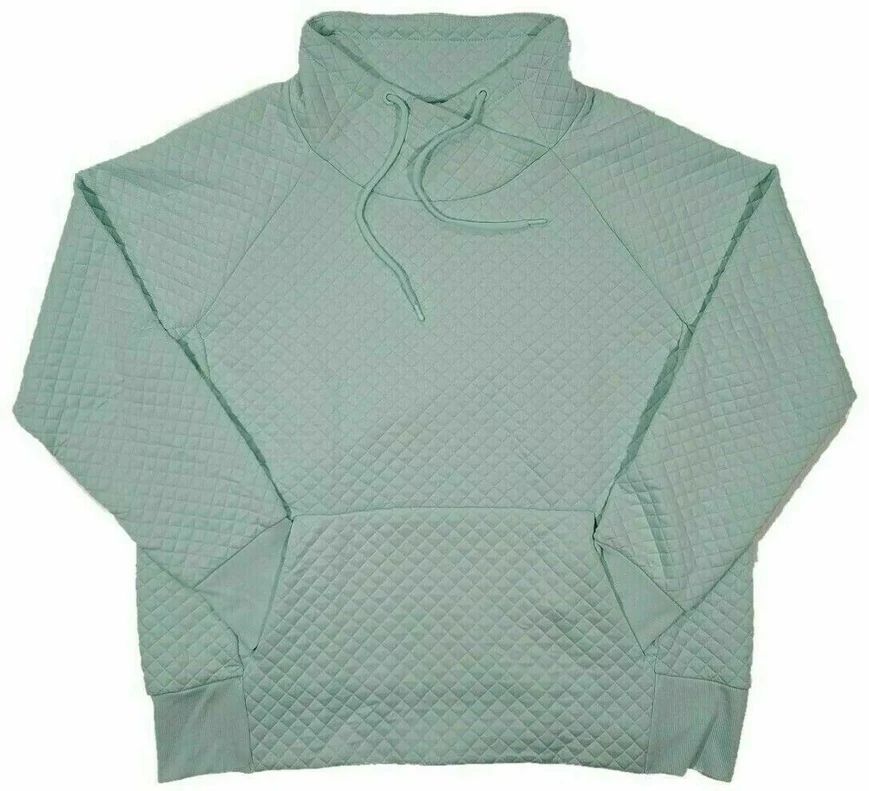 GreenTea Women's Quilt Pullover Top XXL - Mint