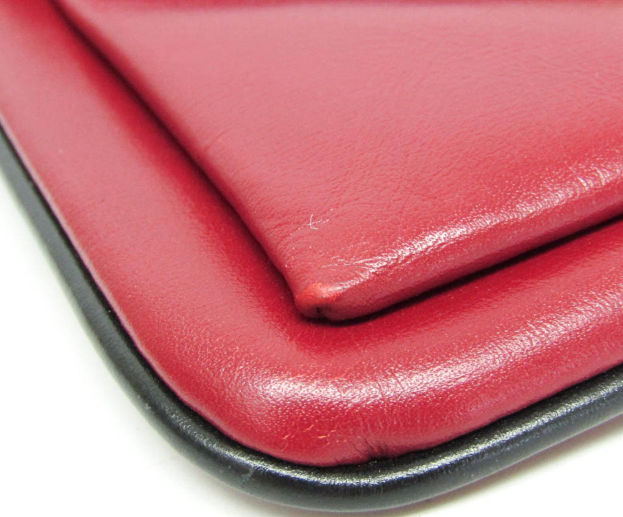 Gucci Leather Shoulder Bag - Leather - Black/Dark Red