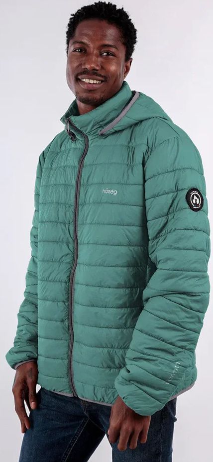 Hoseg Men's Alpafill 60 Hooded Puffer Jacket (XL) - Dark Forest