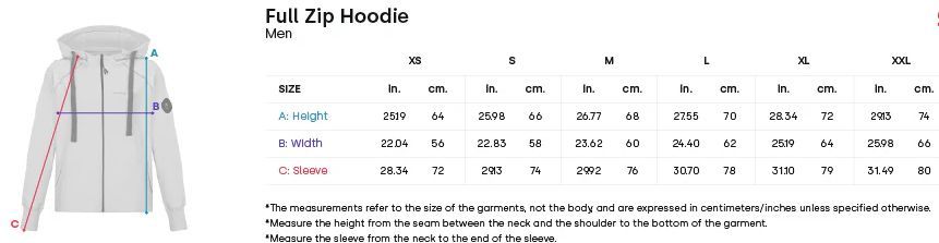 Hoseg Men's Full Zip Hoodie (L) - Greyhound