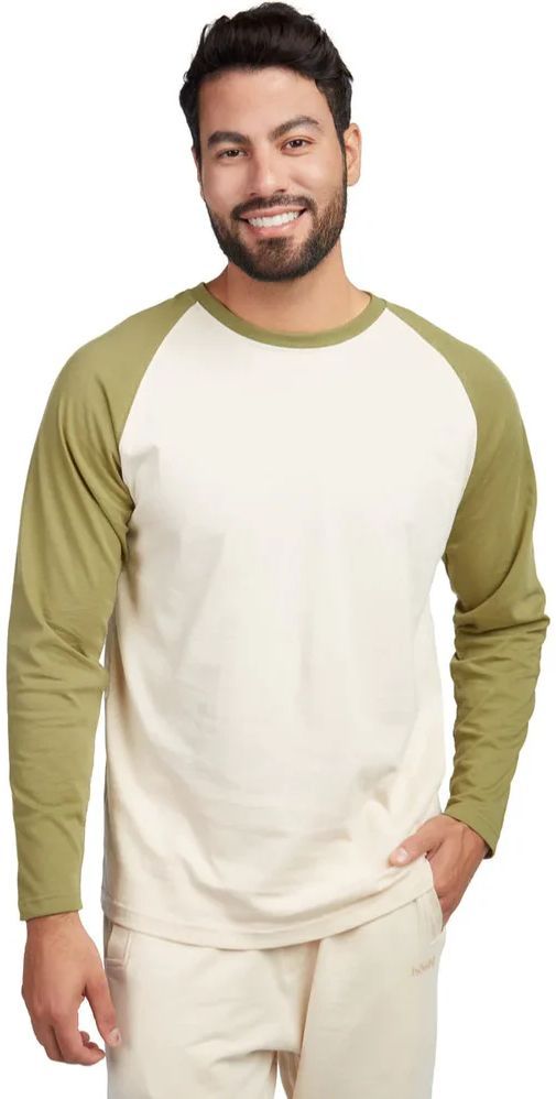Hoseg Men's Long Sleeve T-Shirt (S) - Artic Wolf & Clover