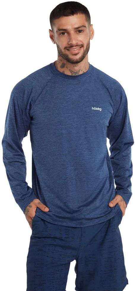 Hoseg Men's Polo Long Sleeve UV Shield (XL) - Pacifico
