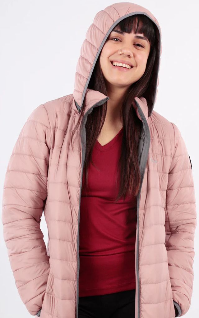 Hoseg Women's Alpafill 60 Hooded Puffer Jacket (XS) - Mauve