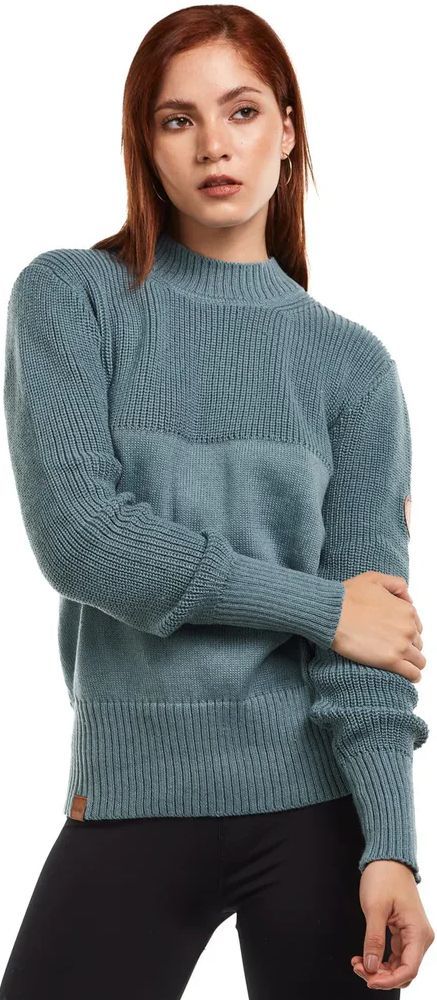 Hoseg Women's Boxy Knitwear Sweater (M) - Glacier
