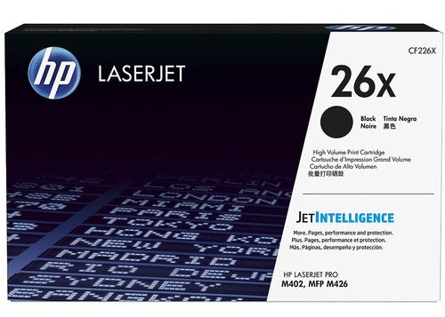 HP 26X High Yield Black LaserJet Toner Cartridge - Black