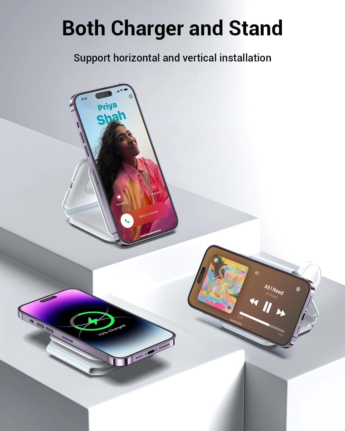 Impuvers 3-in-1 Wireless Charger - White