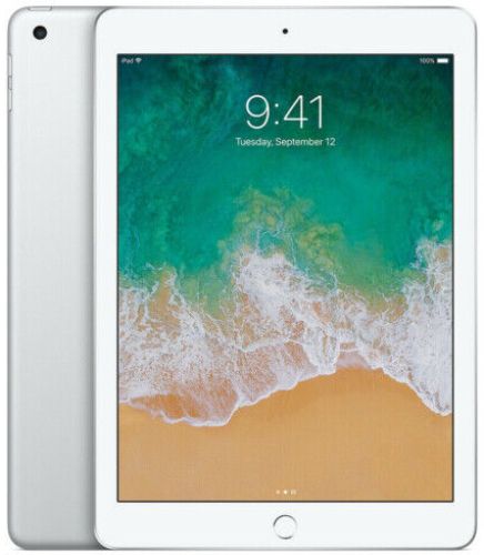 iPad 5 (2017) with iPad Case & Glass Screen Protector - 128GB - Silver - 9.7 Inch