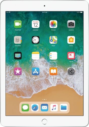 iPad 5 (2017) with iPad Case & Glass Screen Protector - 128GB - Silver - 9.7 Inch