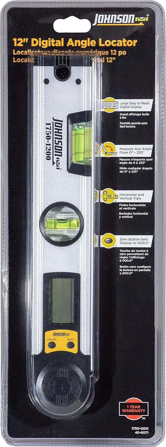 Johnson Level & Tool 1750-1200 Digital Angle Locator - Silver
