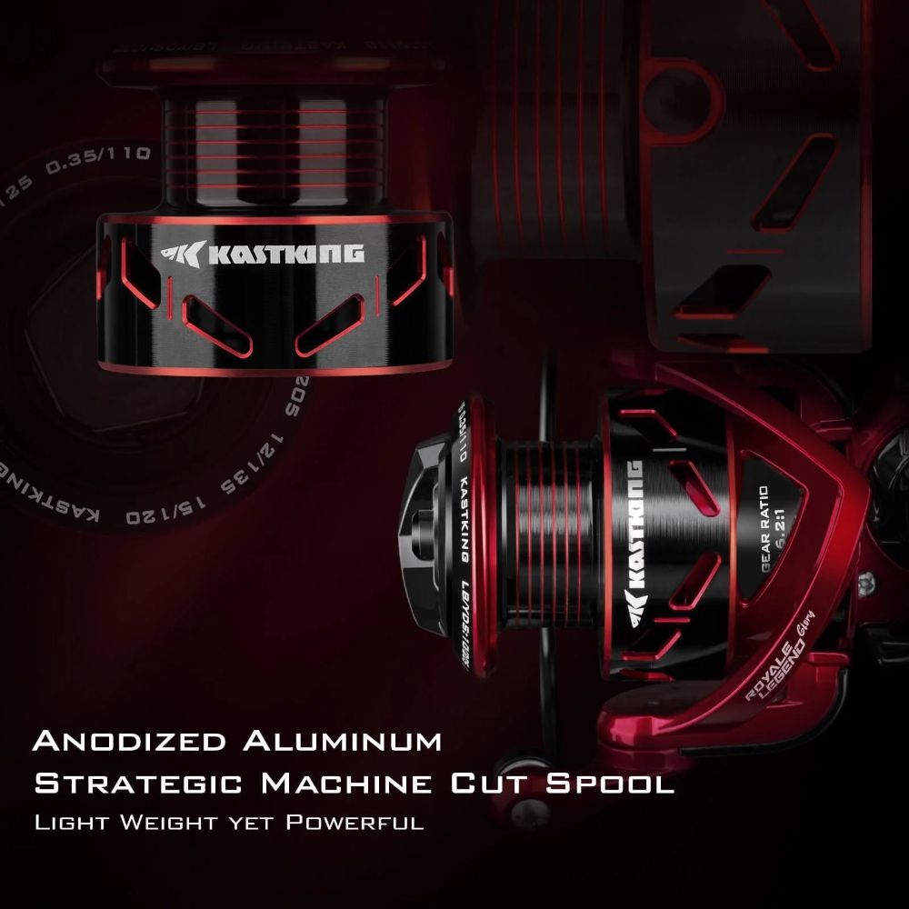 KastKing 2000 Royale Legend Glory Fishing Reel - Red
