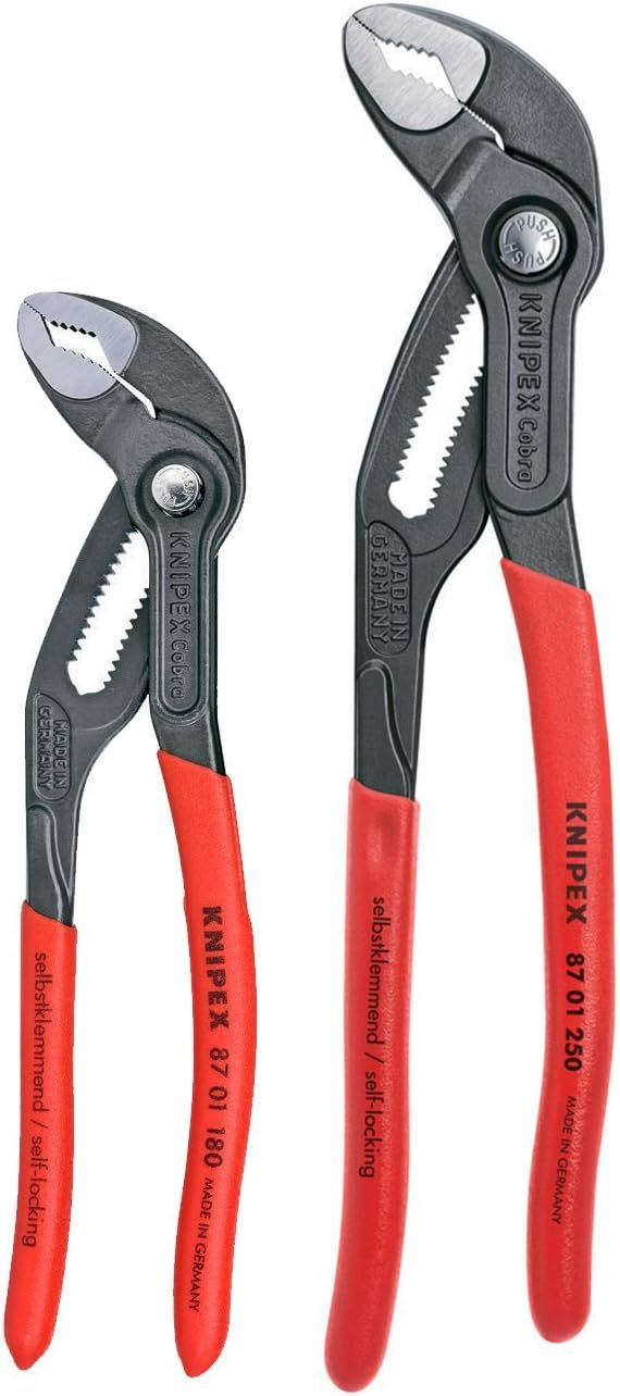 Knipex 00 31 20 V01 US 2Pcs Cobra Water Pump Pliers Set - Black/Red