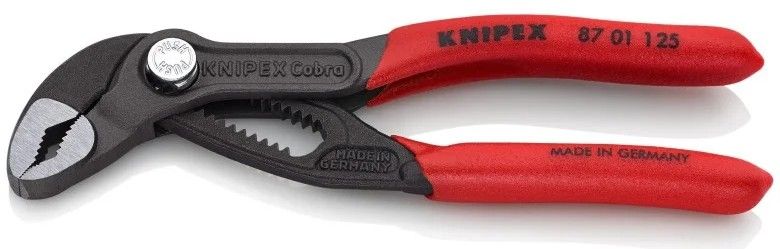 Knipex 87 01 125 5" Cobra Water Pump Pliers - Black/Red