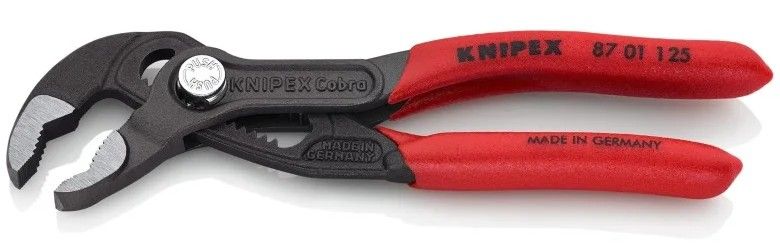 Knipex 87 01 125 5" Cobra Water Pump Pliers - Black/Red