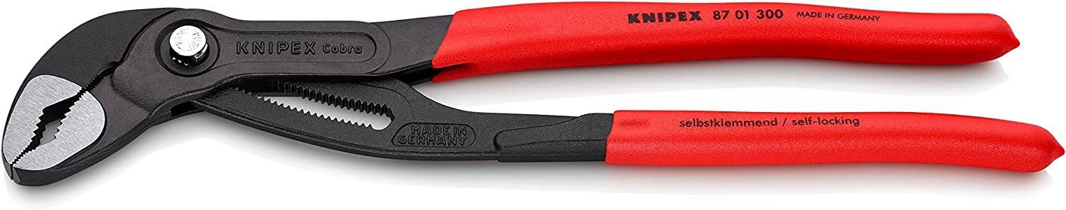 Knipex 87 01 300 12" Cobra Water Pump Pliers - Black/Red